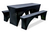 Tafelrok voor bierbank set 220 X 70 - Zwart