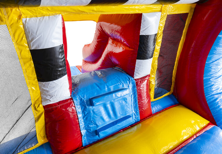 Springkussen met glijbaan - Comic Thema