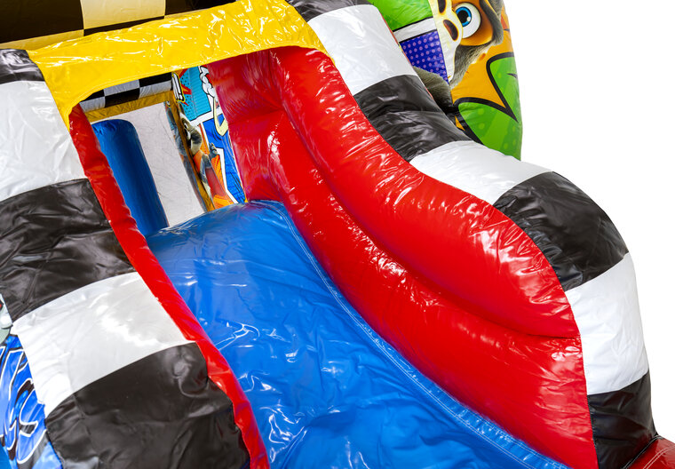 Springkussen met glijbaan - Comic Thema