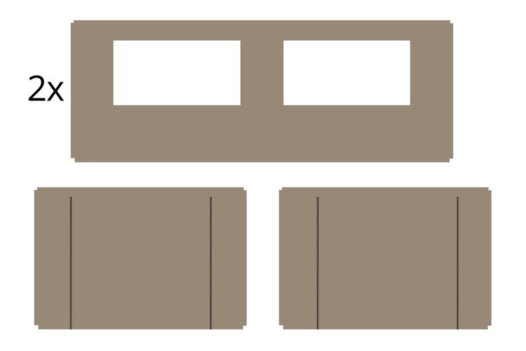 Partytent 3 X 6 M - Zandkleurig