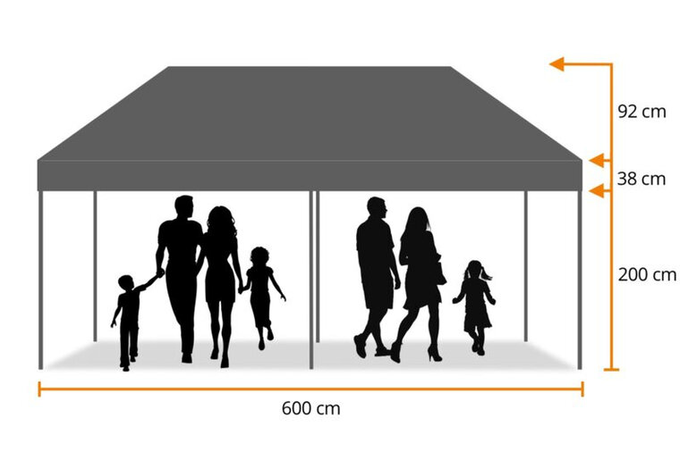 Partytent 3 X 6 M - Zandkleurig
