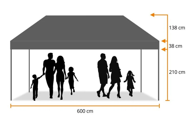Partytent 4 X 6 M - Zandkleurig
