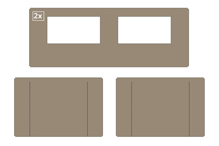 Partytent 4 X 8 M - Zandkleurig