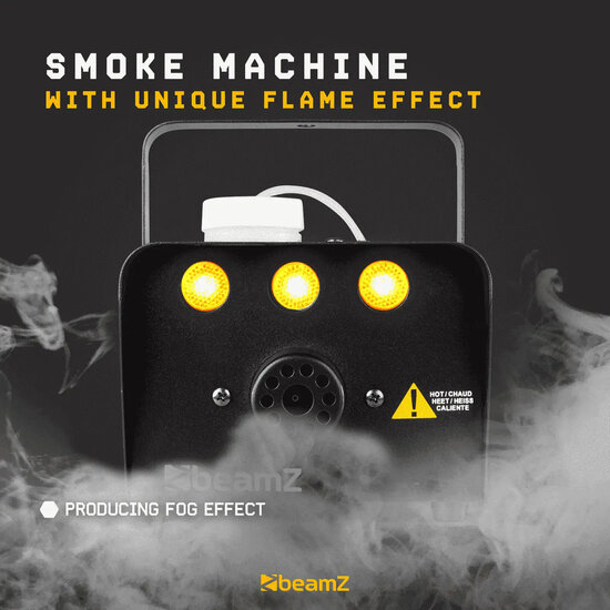 Rookmachine met vlameffect - inclusief 1L vloeistof