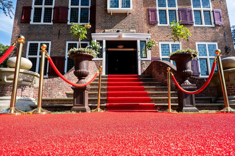 Rood velours afzetkoord