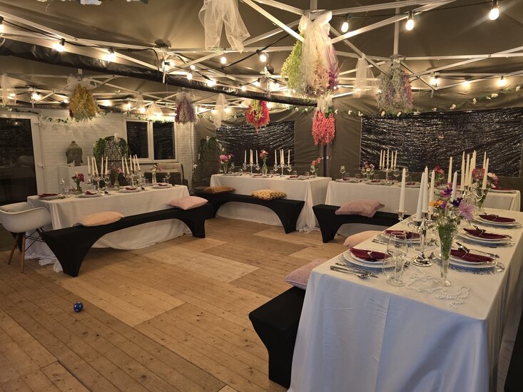 Partytent 4 X 8 M - Zandkleurig