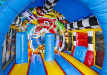 Springkussen met glijbaan - Comic Thema