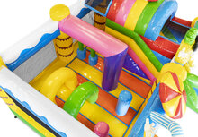 Summer party Springkussen met glijbaan en obstakels