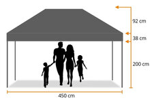Partytent 3 X 4,5 M - Zandkleurig
