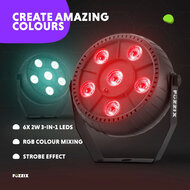 Set van 2 gekleurde draadloze LED PAR spots 