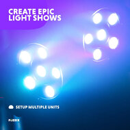 Set van 2 gekleurde draadloze LED PAR spots 