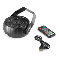 Set van 2 gekleurde draadloze LED PAR spots 