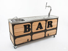 Industri&euml;le biertap met spoelbak 200 CM